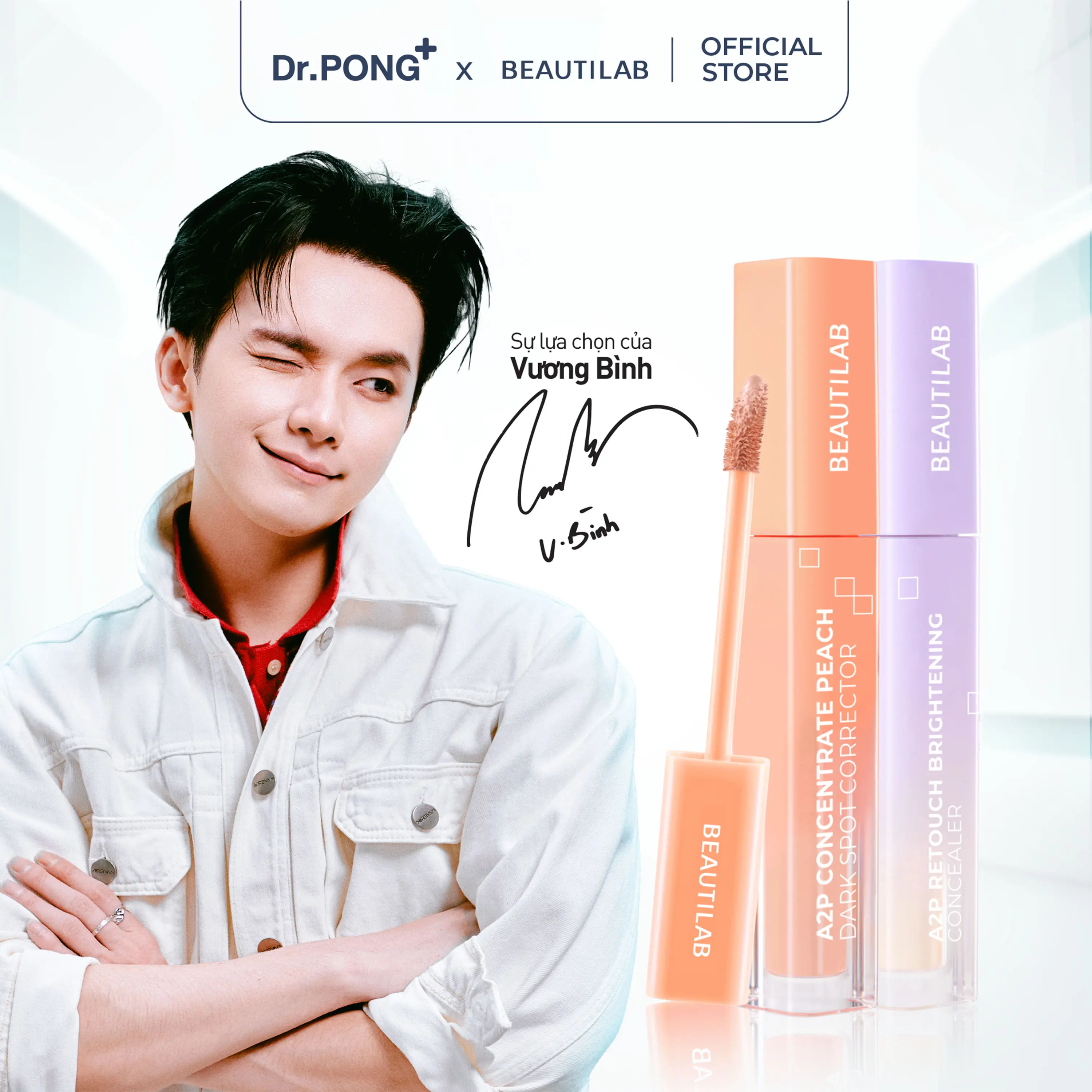 Kem che khuyết điểm & triệt sắc BEAUTILAB A2P Concentrate Peach Dark Spot & Retouch Brightening Concealer 2.5g
