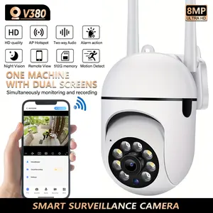 CCTV V380 Pro Kamera Outdoor IP Camera WiFi 8MP 1080P Full HD Security Cameras Outdoor IP66