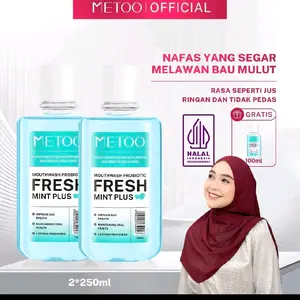 Meeto Mouthwash Freshmint Probiotic 250ml - Obat Kumur Segar /pemutih gigi / pembersih karang gigi / menghilangkan bau mulut/ original Bpom