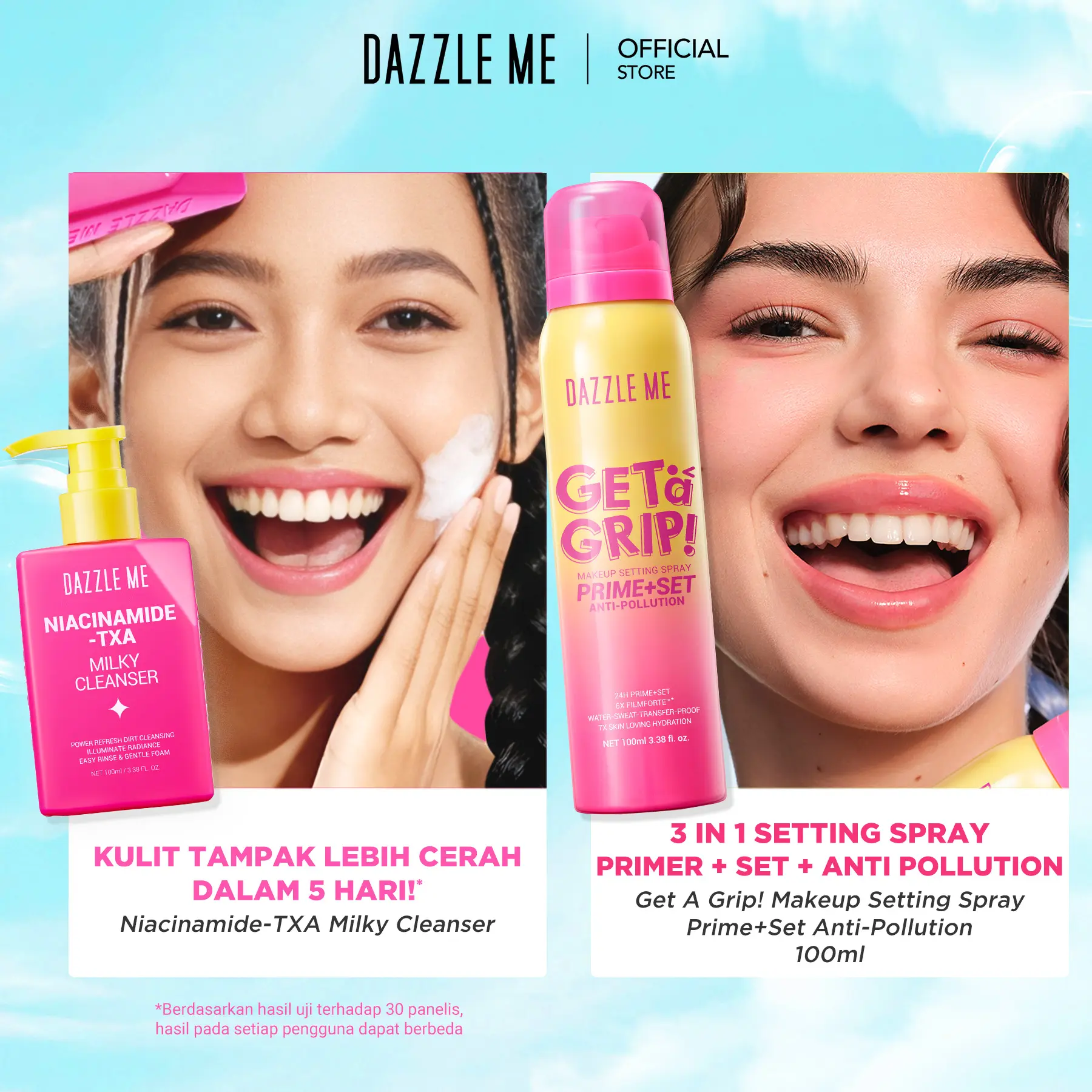 1pc Milky Cleanser + 1pc PrimeSet 100ml