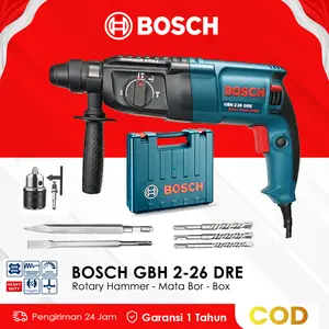PROMO TERMURAH!!!! BOSCH Mesin Bor GBH 2-26 DRE Rotary Hammer 3 Fungsi 800W SDS-Plus 26mm Bobok Beton Kayu Baja
