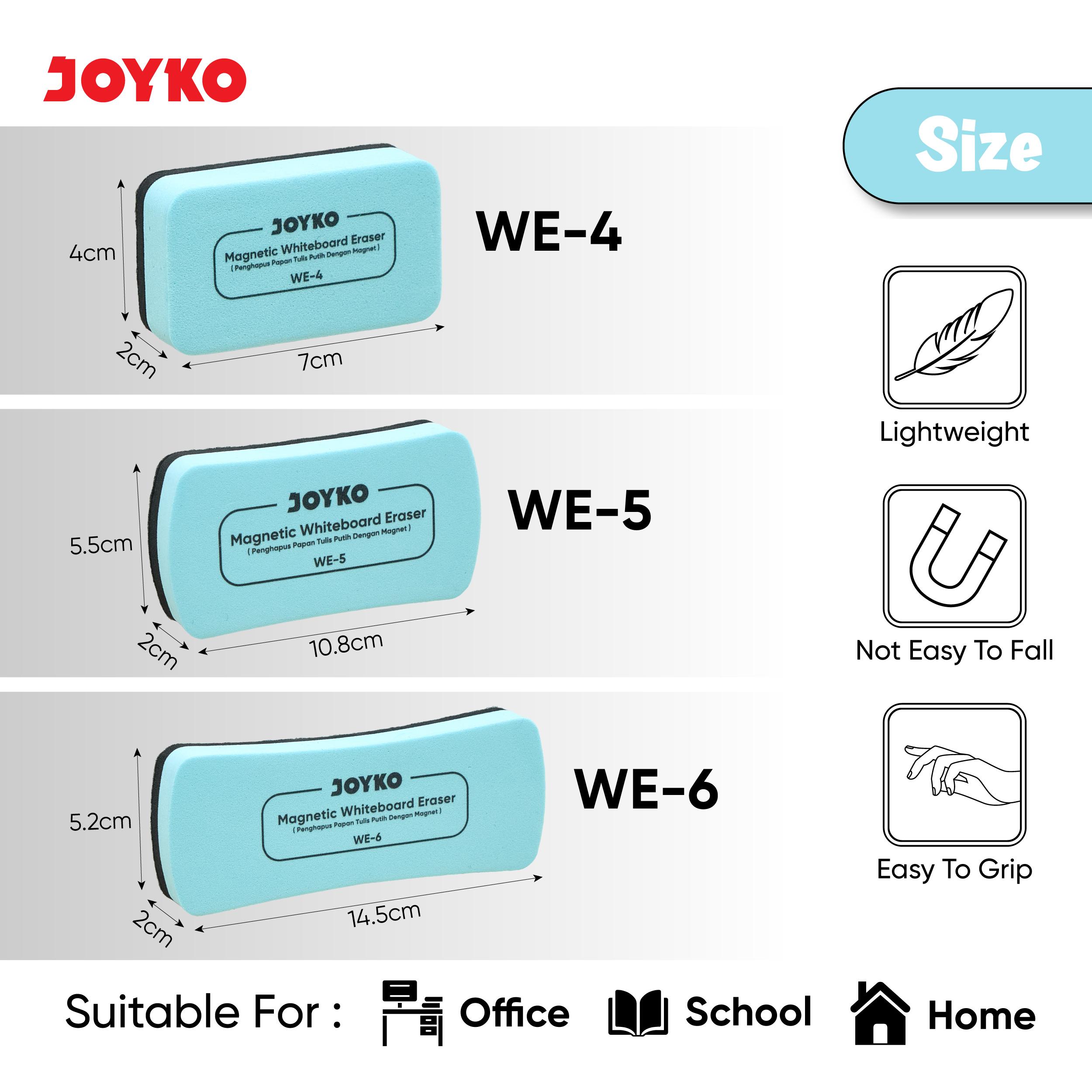 JOYKO Penghapus Papan Tulis Putih Dengan Magnet Magnetic Whiteboard Eraser WE-4~6