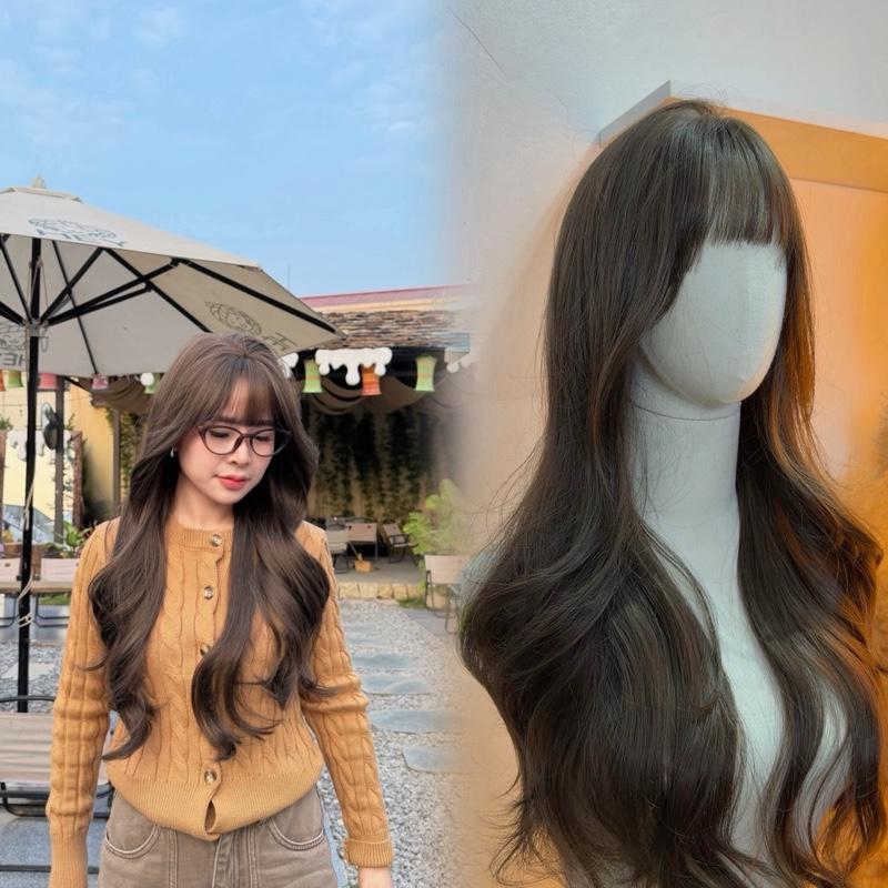  Tóc Giả Nguyên Đầu Dệt Kim Hàng  VIP  Xoăn Layer 60-65cm 