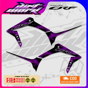 STICKER STRIPING HONDA CRF 150 L VARIASI  PETIR METALIC CHROME HOLOGRAM BY DIRTWORK