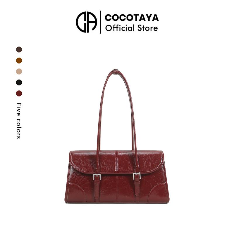 COCOTAYA Naomi Bag Túi Kẹp Nách, Phong Cách Cổ Điển Cao Cấp, Thời Trang, Dễ Phối Đồ, Làm Bằng Da PU, Túi Đeo Vai, Dung Lượng Lớn, Thích Hợp Đi Làm Và Đi Lại