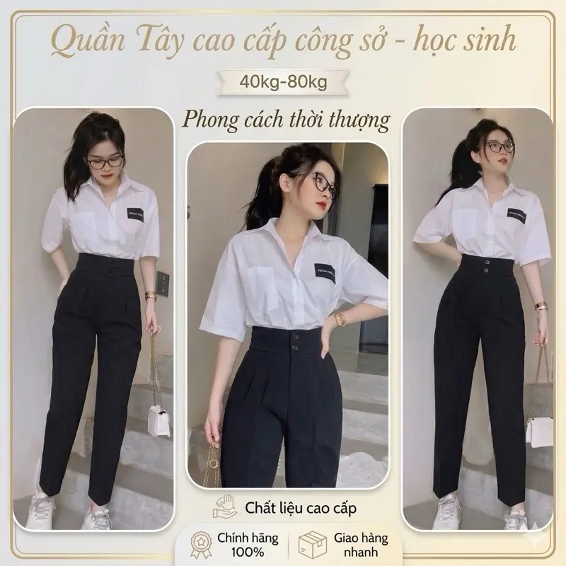 Quần Tây Công sỡ nữ - Quần Tây học sinh - chất vải TM Women Pants