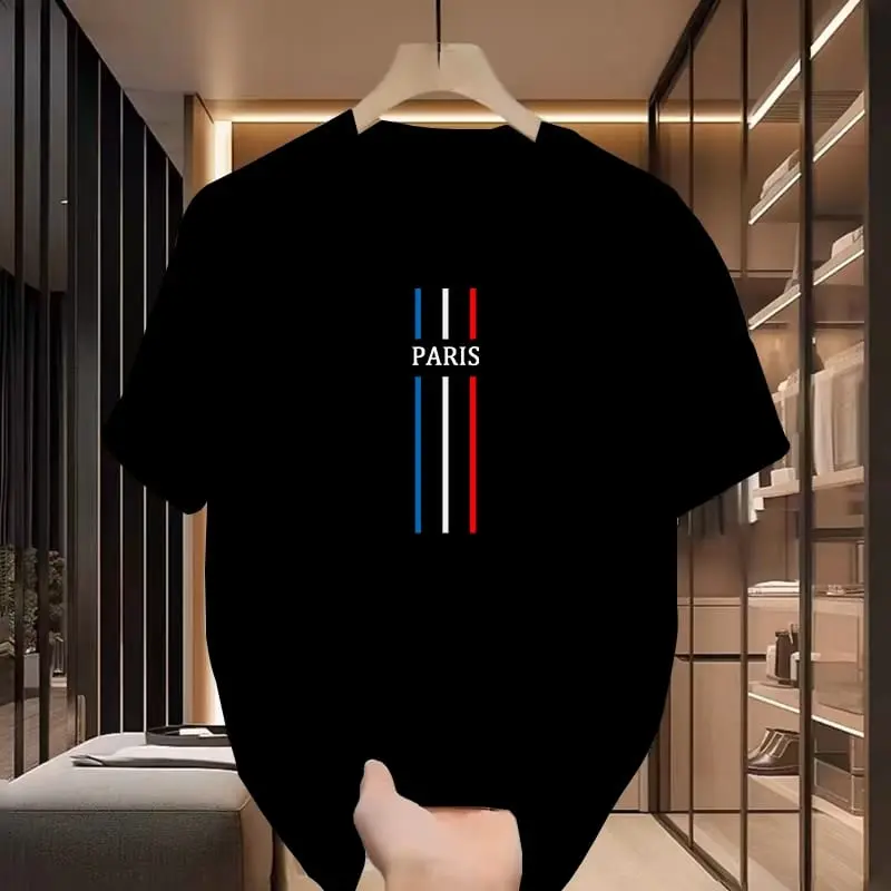 Kaos Paris List Distro Pria Keren Unisex HItam Katun Combed 24s 0