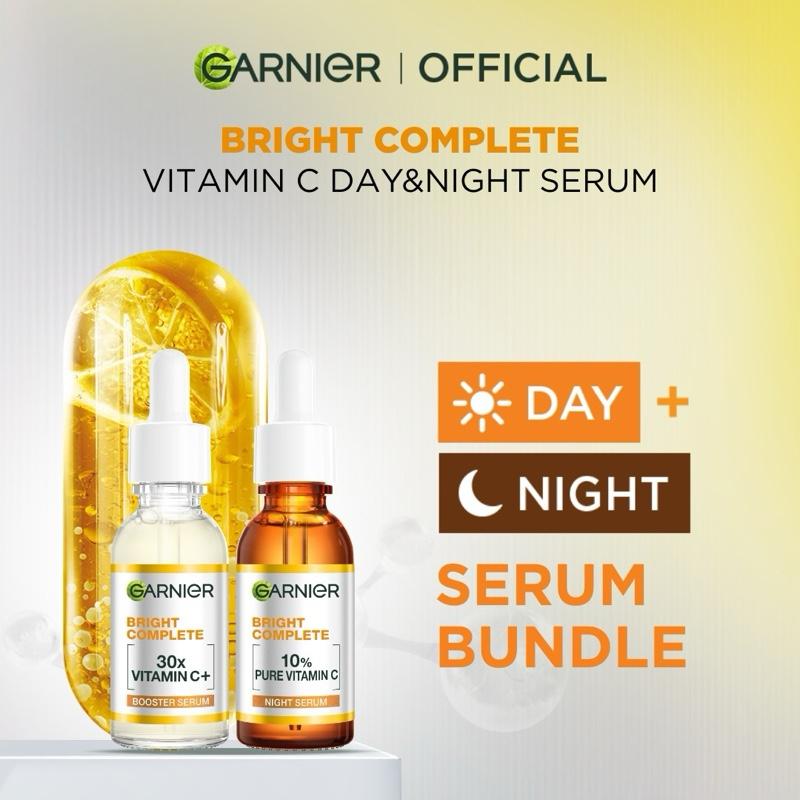 Garnier Bright Complete Vitamin C 30X Booster Serum 15 ml 30 ml - (Cepat Cerahkan Noda Hitam & Samarkan Bekas Jerawat) - Vitamin C - Single 2
