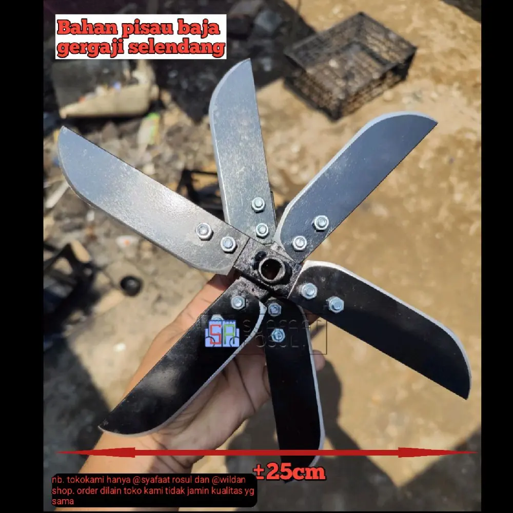 Pisau Coper 6 mata pisau ,Pakan Ternak,  Bahan Baja Gergaji Selendang
