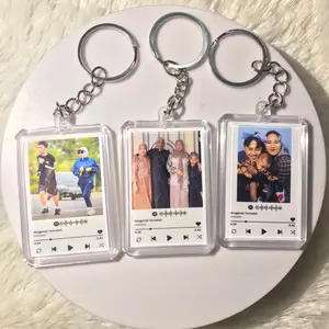 Gantungan kunci akrilik custom foto | 2 sisi timbal balik | keychain akrilik