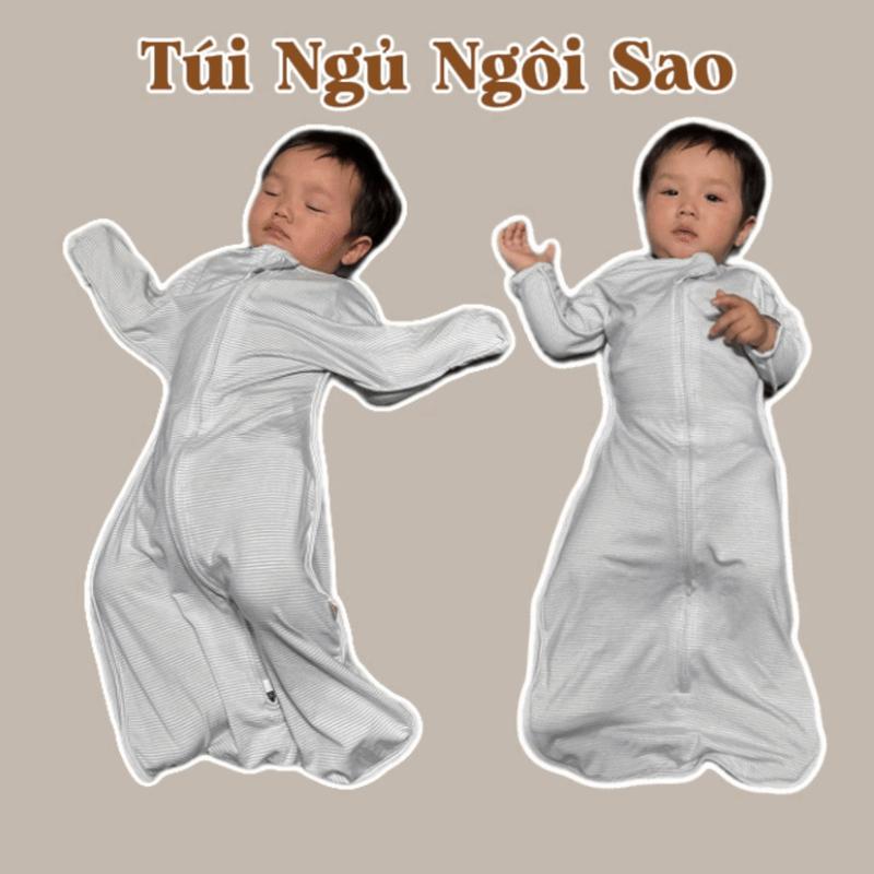 [ XẢ KHO ] Túi Ngủ Ngôi Sao Đóng Mở Tay VẢI HÈ Cho Bé Giữ Ấm Bụng Khi Ngủ