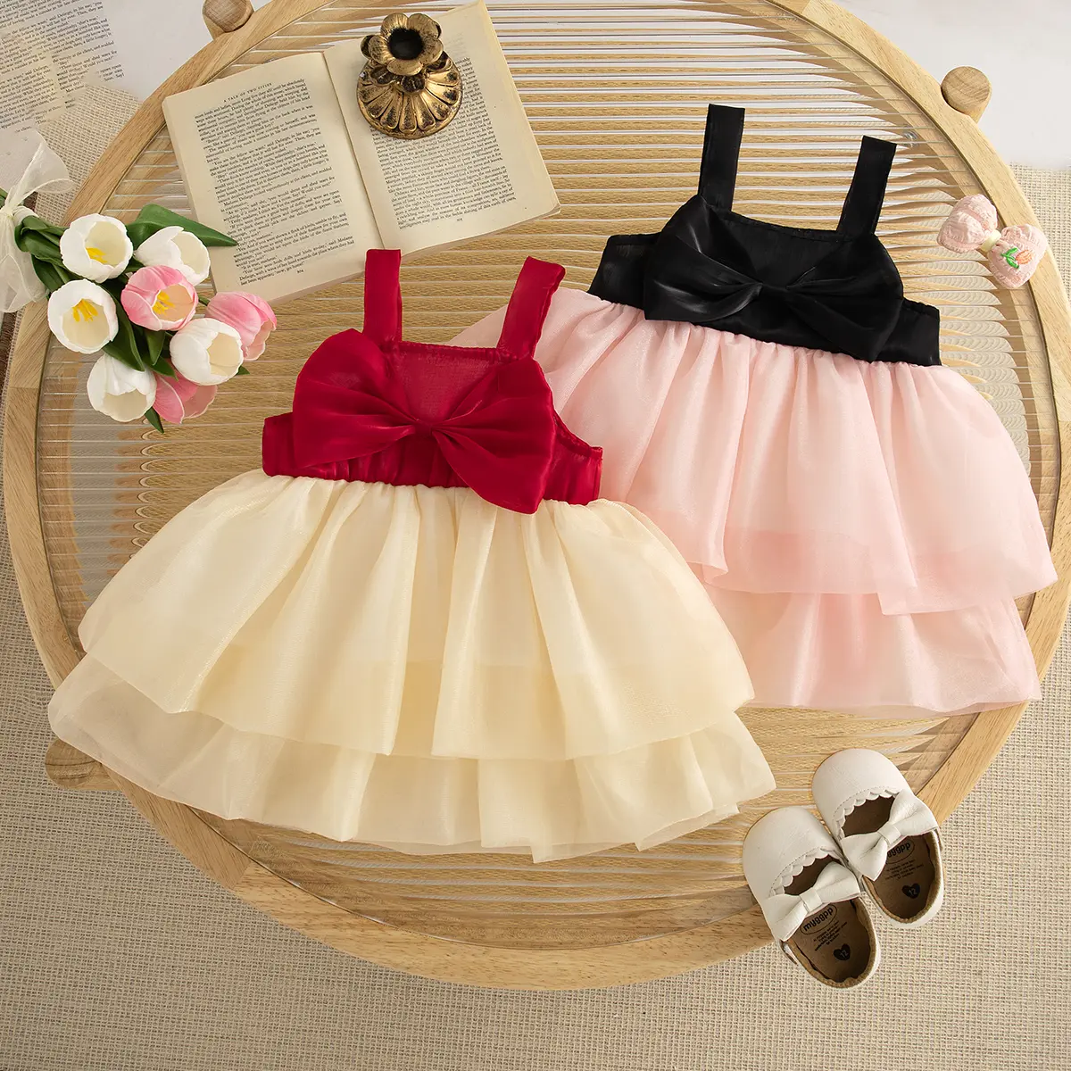 Birthday Party Dress for Kids Girl Korean Style Bow Suspender Pink Cake  Dress Summer 0-2 Years Baby Girl Dress - TikTok Shop Philippines