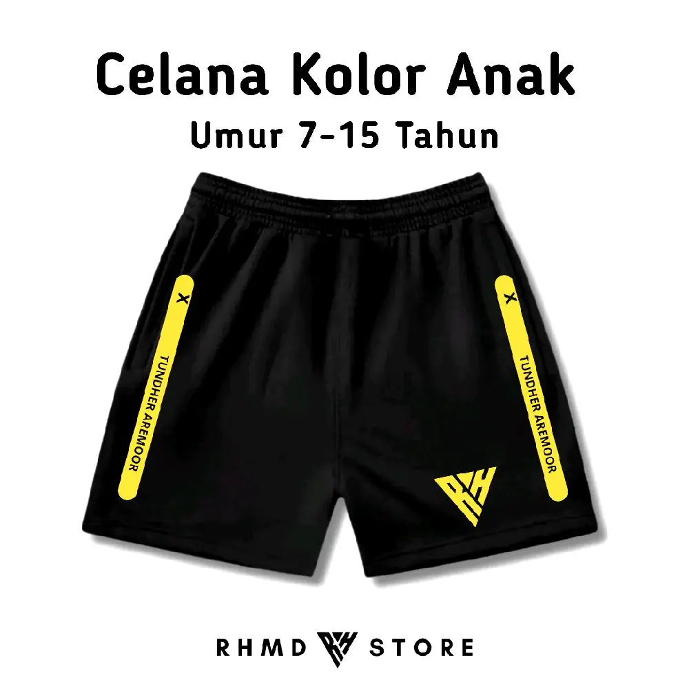 ISI 5 PCS Celana Pendek Kolor Anak Harian Santai Usia 7-15 Tahun Unisex Celana Kolor Murah Bahan Lotto Fashion armr