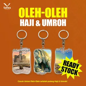 Safwa - Gantungan Kunci Akrilik Haji Umrah 2mm 1 Sisi | Gambar Destinasi Makkah Madinah | Souvenir Oleh-Oleh Eksklusif Haji dan Umroh