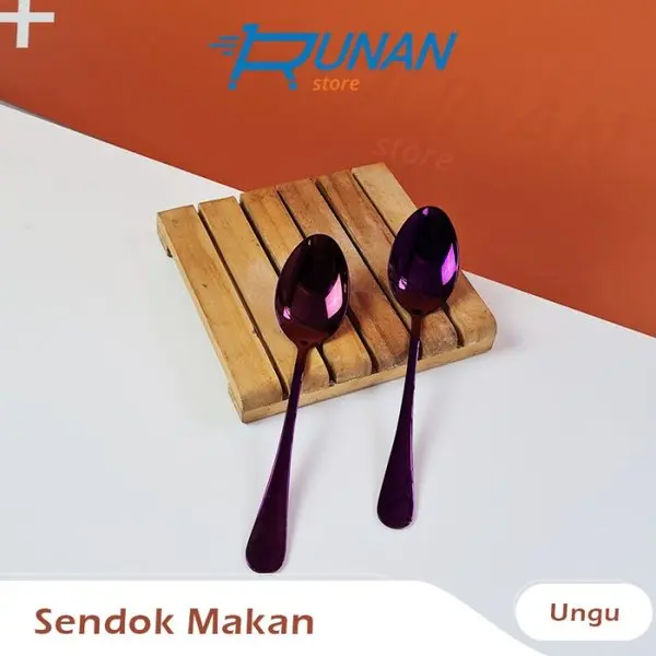 Sendok Makan Premium Spoon Sendok Ungu Stainless Hotel Cafe Cutlery