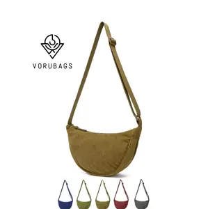 vorubags-tas selempang corduroy slingbag crossbody unisex pria wanita Waistbag