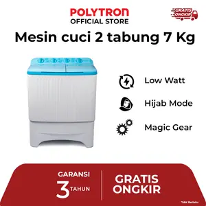 POLYTRON Mesin Cuci 2 Tabung Primadona Giant Series 7 KG PWM 7073B