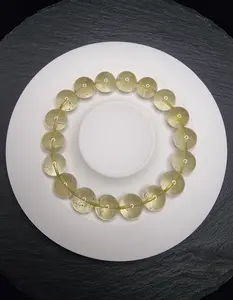 Gelang Batu Meteorite LDG Libyan Desert Glass Lechatelierite HQ Full NAtural 11mm A104