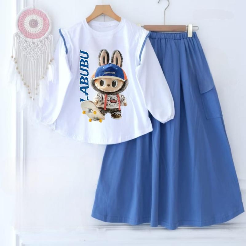 NUUR FS - LABUBU set kids terbaru bahan crinkle airflow 0