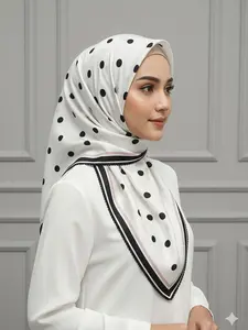 Hijab / Kerudung Segiempat Voal Premium Terbaru Motif Bora Standar Lasercut