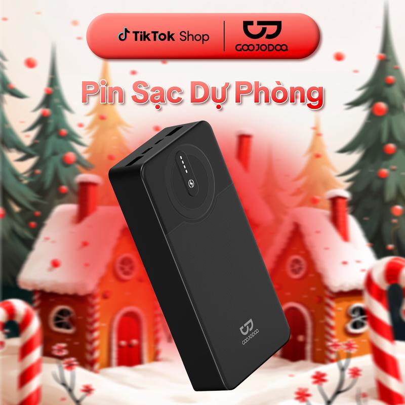 [GOOJODOQ*KOC] Pin dự phòng sạc nhanh 20000mAh, 2 đầu vào 3 đầu ra, 3 đèn báo, khả năng tương thích rộng, sạc nhanh 18W