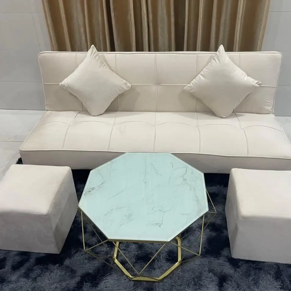 Bộ sofa bed màu kem  ,ghế sofa giường nằm 6 món - hàng chuẩn xuất khẩu - bh 12 tháng