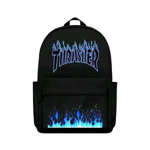 Tas RANSEL SEKOLAH dan Perempuan Pria Remaja SD SMP SMA Terbaru Gambar Thrasher Kekinia Wanitn Terlaris COD (Bisa Bayar di Tempat) Hitam Canvas Laptop  Wanita Dewasa Kanvas