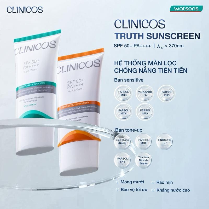 Kem chống nắng Clinicos 50Ml kem chống nắng phổ rộng kem chống nắng thế hệ mới