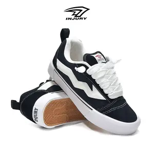 Injury - Sepatu Sneakers Unisex Pria Wanita Injury Gen Everest Hitam Putih