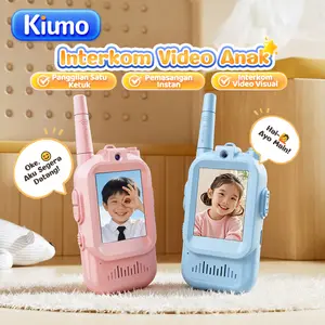Kiumo Walkie Talkie Video Anak Perlengkapan Dua Unit Portabel dengan Pengisian Daya Mainan Dalam dan Luar Ruangan, untuk Permainan Keluarga, Aktivitas Luar Ruangan Berkemah dan Mendaki Cocok untuk Anak Laki-laki dan Perempuan Usia 3 hingga 12 Tahun