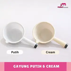 Gayung Putih Cream Motif Ceramic Bintik Halus - PRABOTMAMA / Gayung White Cream WL02 / Water Dipper Aesthetic
