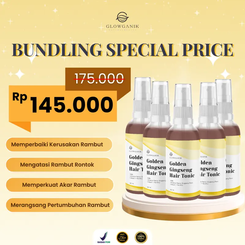 [ BISA COD ] PAKET 5 PCS 145RB HAIR TONIK PENYUBUR RAMBUR ANTI HAIRFALL 1