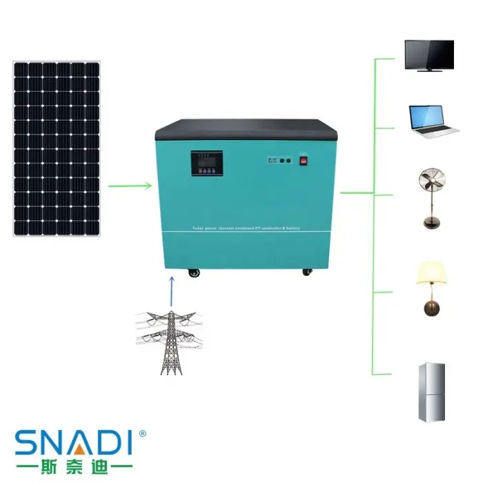Portable Solar Generator System 24V 2000w PSW Solar Station SCC Cocok untuk Backup starlink
