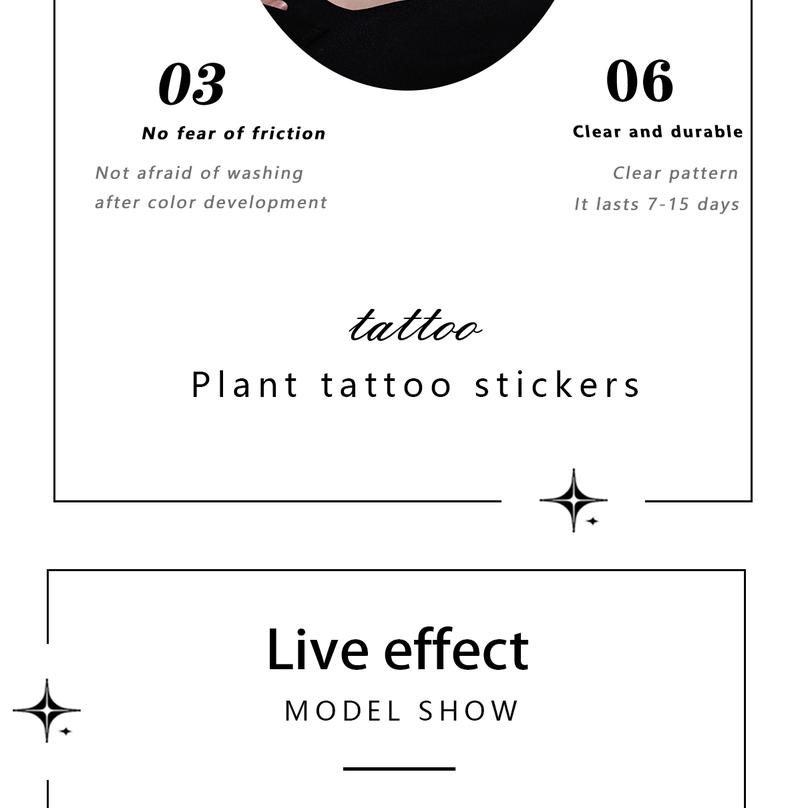 Product Introduction of Temporary tattoo sticker ZOAR-P91 Long-lasting tattoo adhesive art decoration for men and women. 4