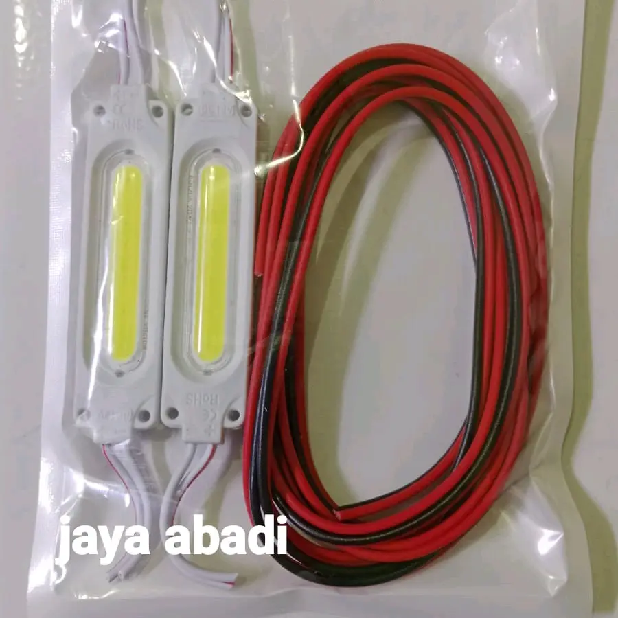 PAKET MURAH 2 PCS LED COB PLASMA DAN KABEL 2 METER LAMPU KOLONG MOTOR MOBIL 12VOLT