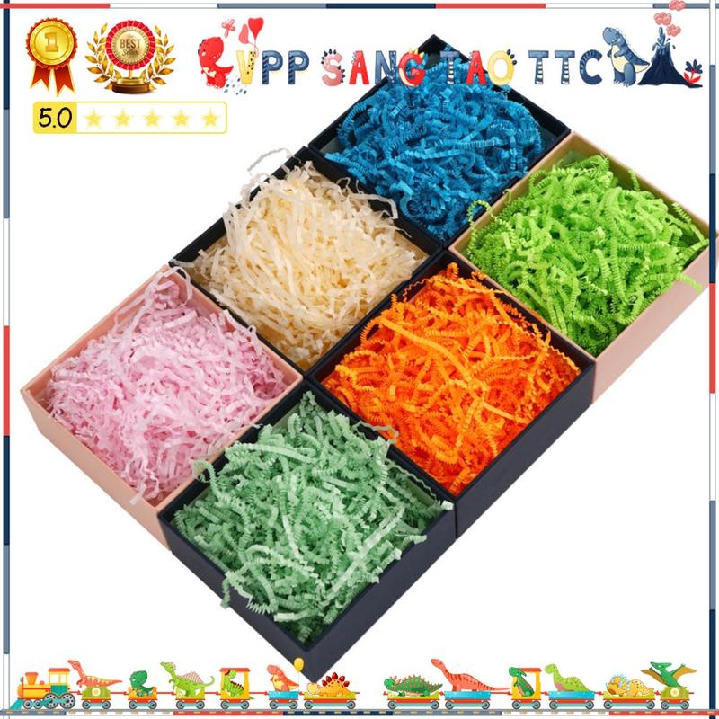   RG - RƠM GÂN NK 5G Giấy Rơm Gân Gấp Raffia Giấy Vụn Trang Trí Và Lót Hộp Quà Giỏ Quà Tặng - 5g - Loại Nhập Khẩu 