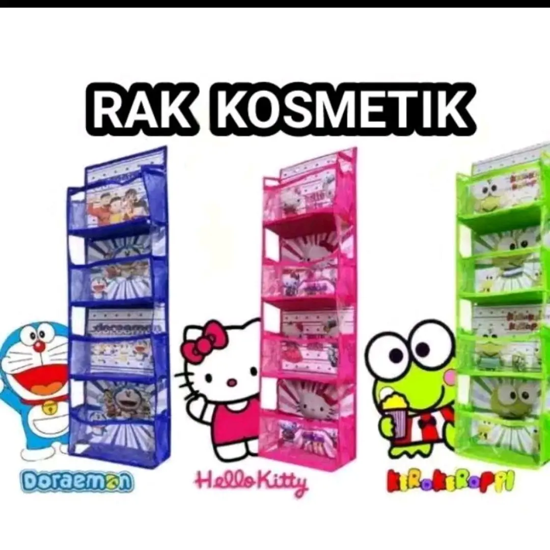 Rak Kosmetik Gantung Karakter ( ukuran kecil ) ukuran 20x10x50 cm