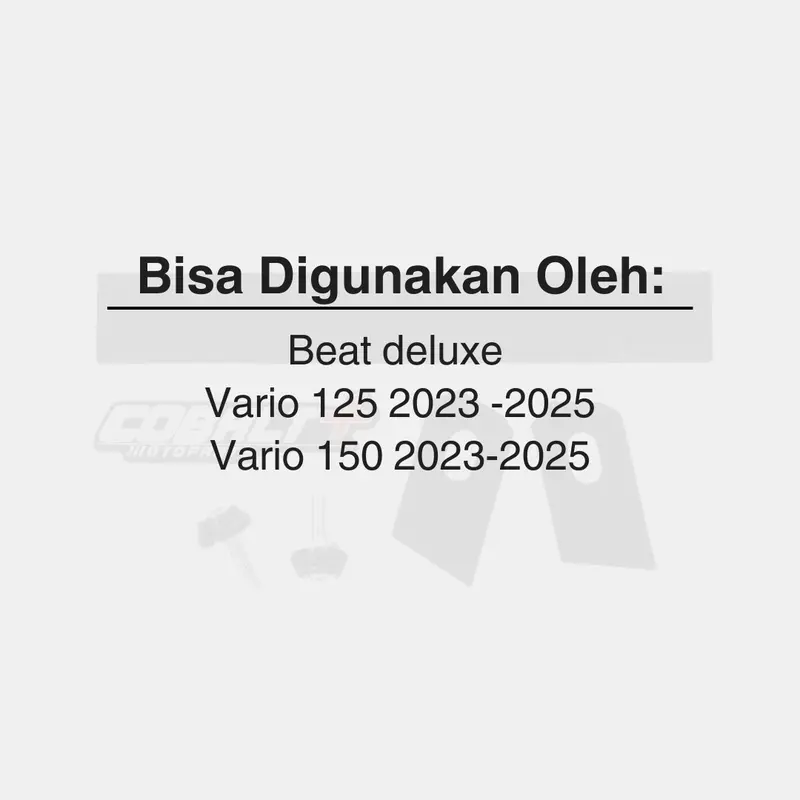 Cobalt Dudukan Plat Nomor Magnet Vario 125 (2023-2025), Vario 150 (2023-2025), Beat Deluxe Cleanlook 1