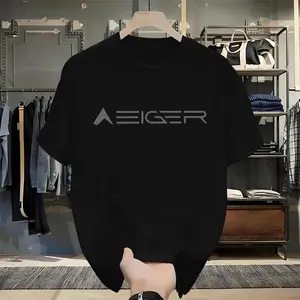 Aeiger KAOS BASIC HURUF OVERSIZED HEMATBANGET! UNISEX COTTON COMBED  KEKINIANTIKTOK Pria Baju 1231A50 Lokal Distro 100% Cotton Round Neck Loose Lokal Distro Polos Kerah Hitam Keren T-Shirt Atasan Streetwear Motif Standar Pendek