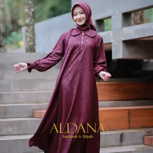SERIES ALDANA PAFFEREN (AP-02) - Abaya Embos Loreng/Macan by Aldana Fashion & Hijab