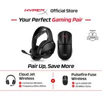 Gambar [BUNDLE] HyperX Gaming Bundle Cloud Jet Wireless Black / Blue Bluetooth Headset Stereo Bass Mic + Pulsefire Fuse Wireless Black RGB Gaming Mouse 12000 DPI 6 Buttons - Black dari HyperX Indonesia Kota Administrasi Jakarta Utara 1 Tokopedia
