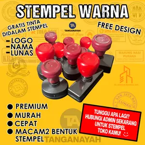 STEMPEL WARNA MURAH | CUSTOM STEMPEL DESIGN LOGO | STEMPEL FLASH TOKO FREE DESIGN