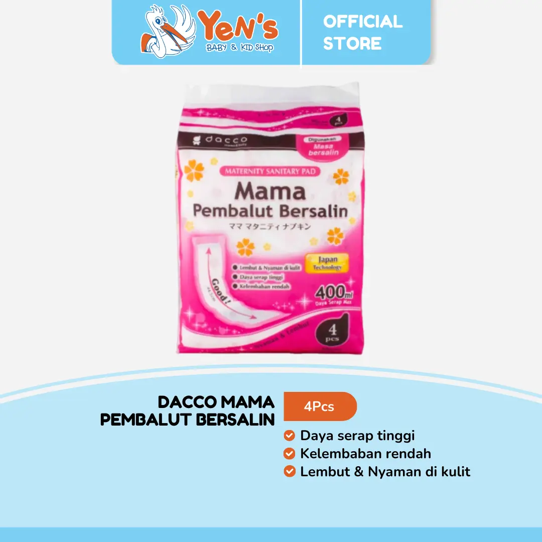 Dacco Mama Pembalut Bersalin 4pcs - Pad dengan daya serap yang tinggi