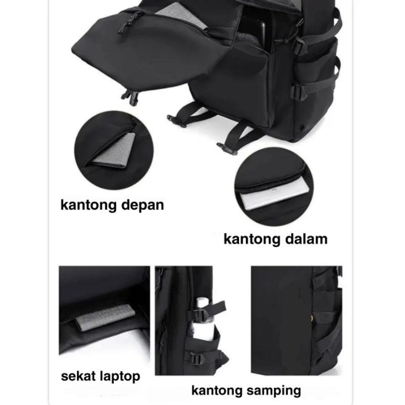 Ransel laptop waterproof backpack / tas distro unisex pria wanita / tas kerja fashion / tas sekolah 5