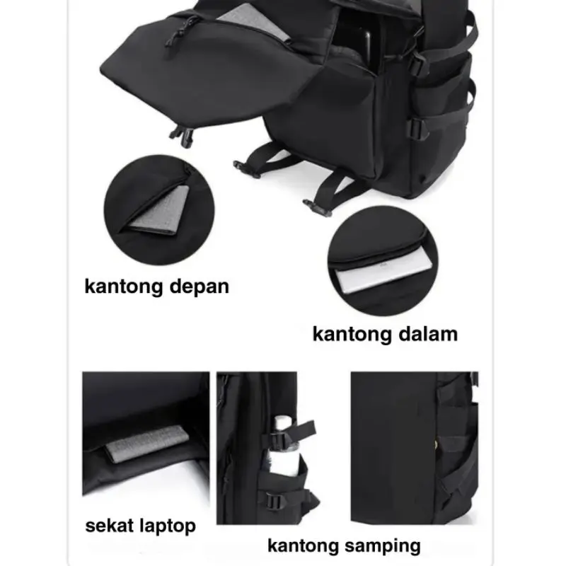 Ransel laptop waterproof backpack / tas distro unisex pria wanita / tas kerja fashion / tas sekolah 5