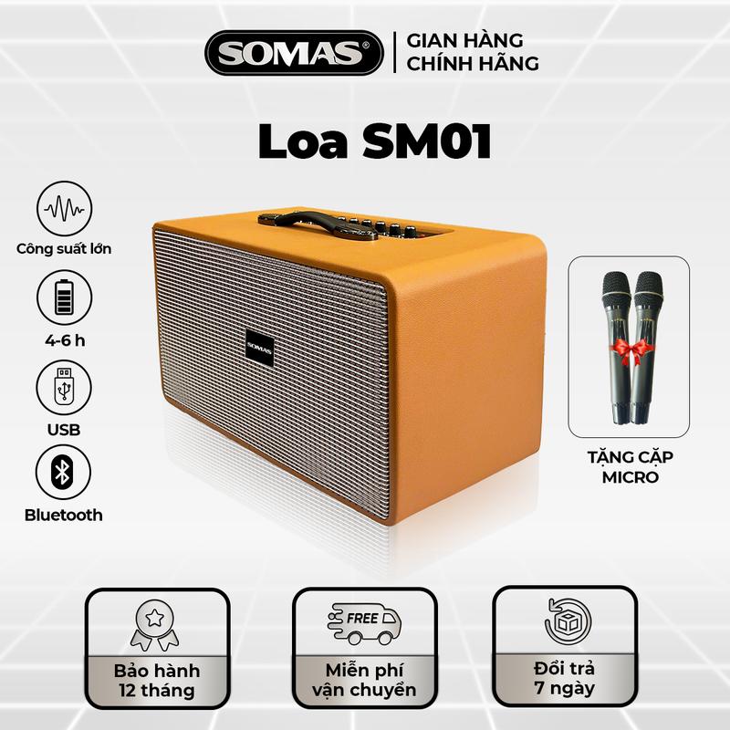 Live Somas Loa Bluetooth Karaoke Nghe Nhạc SM01 Công Suất Lớn Nghe Nhạc Cực Hay Âm Thanh Lớn Sống Động Pin Trâu Chính Hãng BH 12 Tháng
