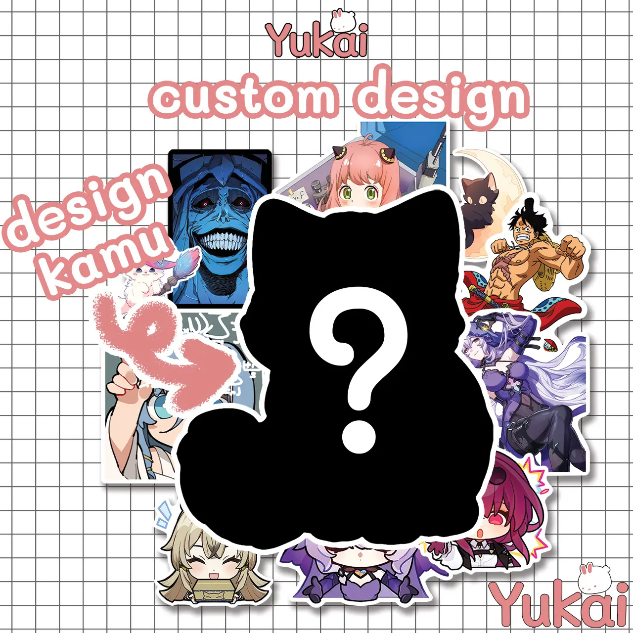Custom Sticker Design, Sticker Anime Waterproof