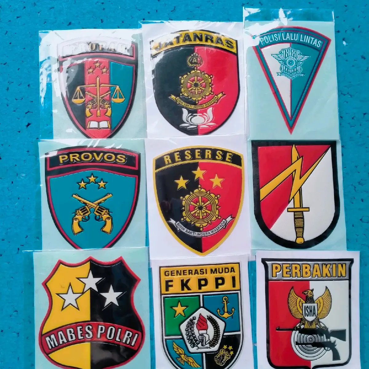 Stiker Embos untuk mobil/motor (reserse,perbakin,jatanras dll)