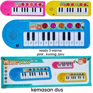Mainan Murah Piano Anak Mainan Piano Warna Pink Kuning Biru Kemasan Dus Music Piano Create Your Own Music