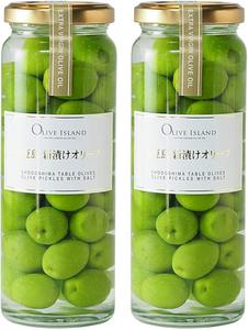 新漬けオリーブ 小豆島産手摘み 100g×2瓶 OLIVE ISLAND